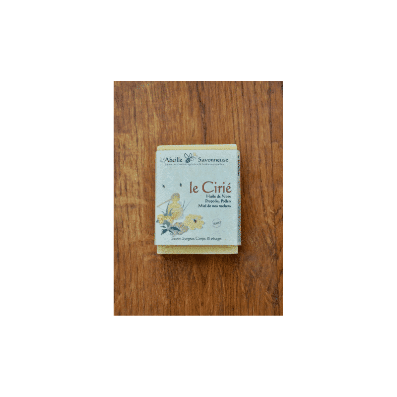 Savon Le Ciré emballé dans son carton de présentation - L'Abeille Savonneuse