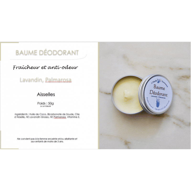 Baume déodorant avec description - L'Abeille Savonneuse