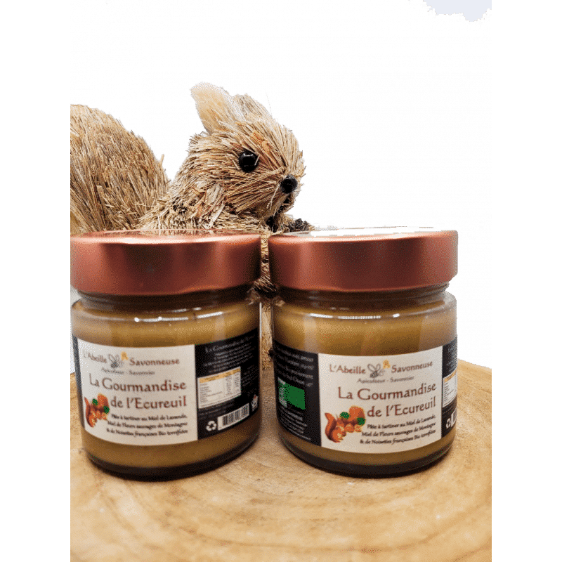 La Gourmandise de l'écureuil, pâte à la noisette et au miel L'Abeille Savonneuse