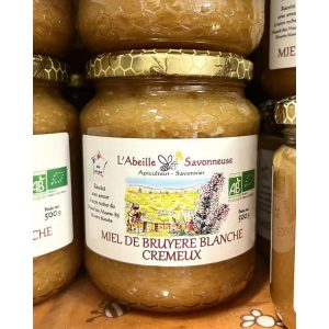 Pot de miel de bruyère blanche crémeux bio - L'Abeille Savonneuse